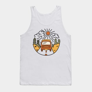 Retro Vintage Camper Van Graphic Illustration Tank Top